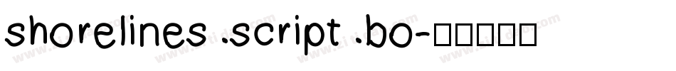 shorelines script bo字体转换